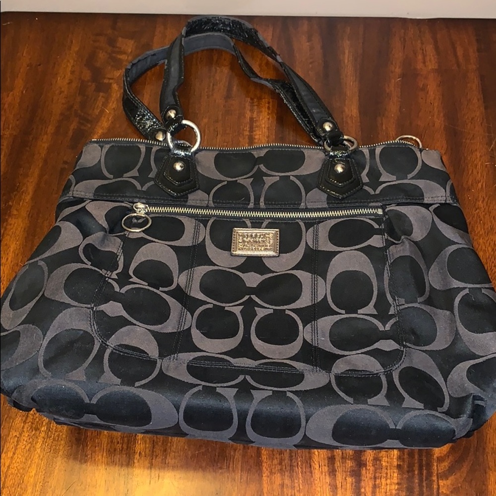 Coach Poppy Black Purse Handbag authentic